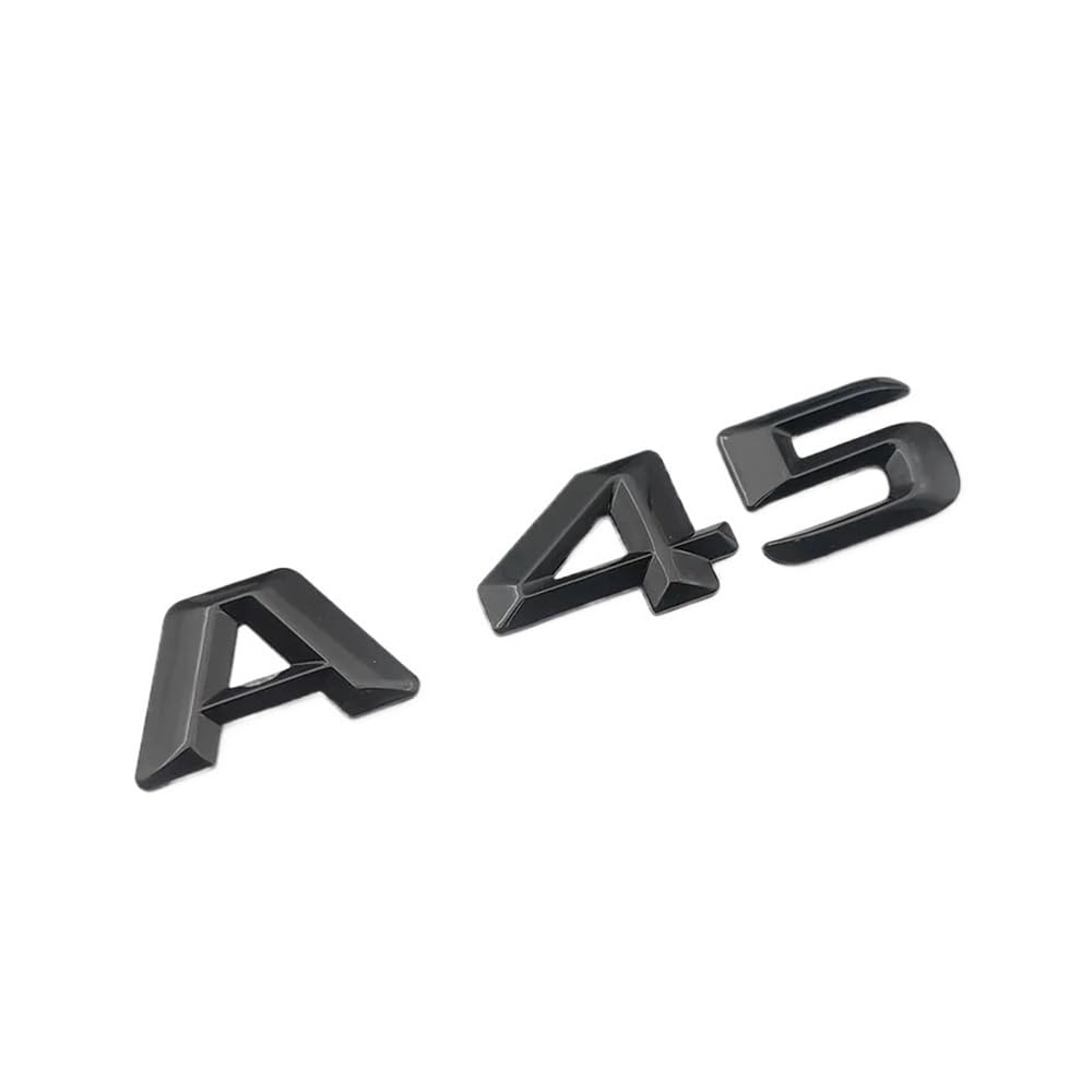 Emblema A45 AMG de ABS negro brillante para maletero de Mercedes W176 de 3D letras