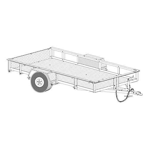The Trailer Parts Outlet 10AL - 10'x5' Aluminum Bolt Together Plan - 12 How-to Steps w/Blueprint Paper - Engineer Approved