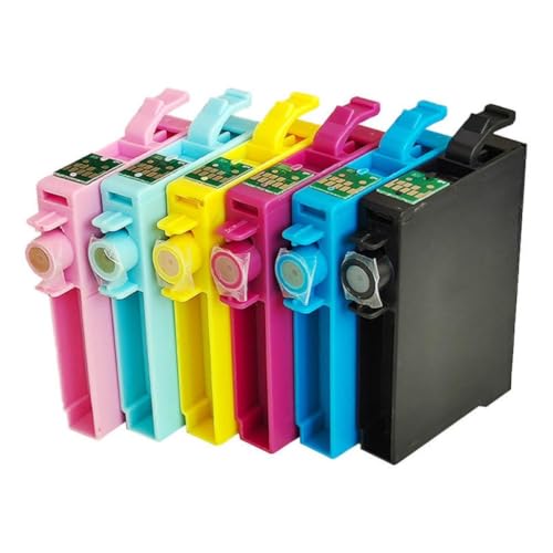 Cartouches d'encre T0801 T0806 compatibles imprimante jet d'encre PX820 RX585 P50
