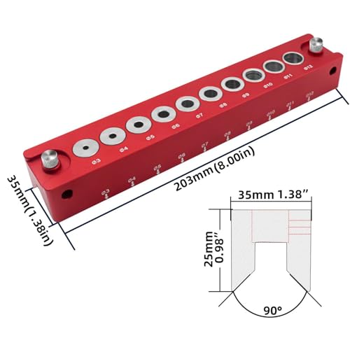 Guide de perçage pour bois de 7,99 pouces avec gabarit réglable - 5