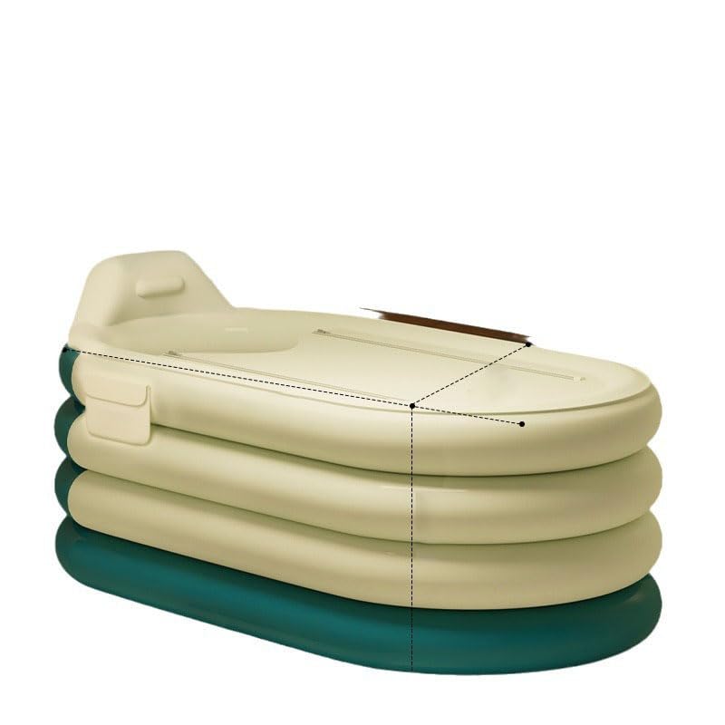 Bañera portátil inflable, bañera plegable de PVC para adultos para baños pequeños, diseño independiente multifuncional