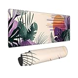 マウスパッド 大型 ゲーミングマウスパッド XXL 700 x 300 mm 防水 滑り止め おしゃれ 耐久性 ズレない デスクマット キーボードパッド 快適操作性 ゴム底 洗える 耐洗い表面 仕事 ゲーム オフィス ホーム用 男性用オフィス部品 （植物) Z-914