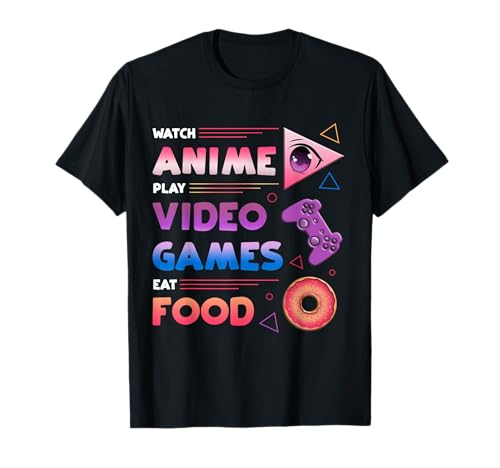 Anime Videojuegos & Food Gamer Camiseta