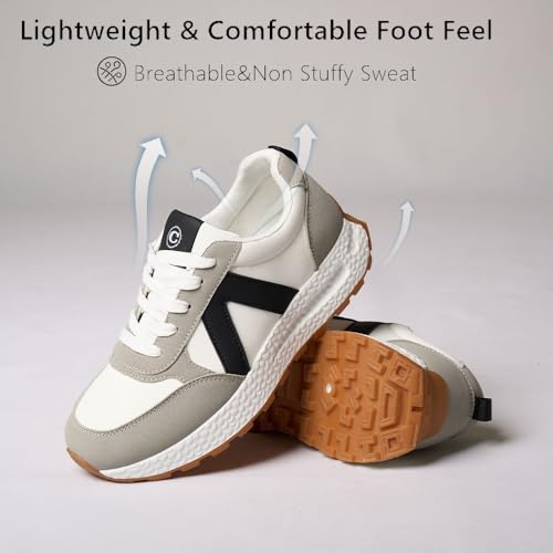 Sports Shoes for Women Athletic Walking Shoes Color Block Platform Classic Lace-up Shoes for Walking,Running,Shopping4