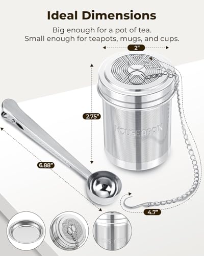 House Again Large Tea Infuser with Scoop, Extra Fine Mesh Tea Strainers for Loose Tea and - image 7