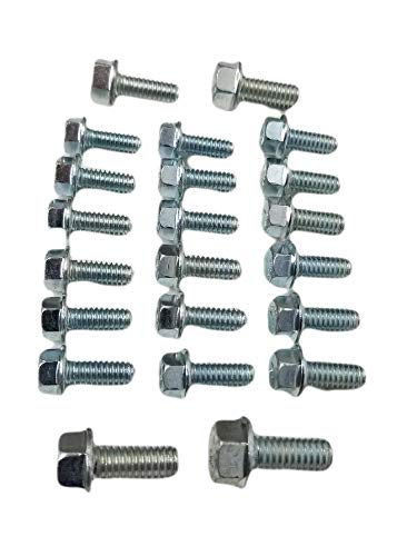 Z Whip SBC SBF 22pc Oil Pan Bolt Kit Compatible with Chevy & Ford Small Block V8 SBC 265 283 305 327 350 383 400 5.7L & SBF 260 289 302 351W 5.0L EFI Oldsmobile 350-455 Stamped Steel Oil Pan OLDS