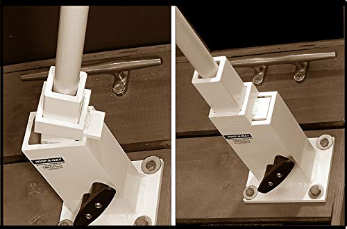 Mooring Whips for jet skis by General Marine this model has poles that swivel .So coming and going from your dock the poles and line do not interfer with you and your jet ski. Solid 1\" x 7\' fiberglass
