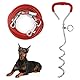 Aomig Bodenanker Hund Anlegepflock 6m Große Hunde Anlegepflöcke Schleppleine Spiralklinge Anlegepflock Outdoor Camping Hofleine für Kleine Bis Mittlere Bodenanker Hunde Groß Ankerspieß Hund Erdanker-C