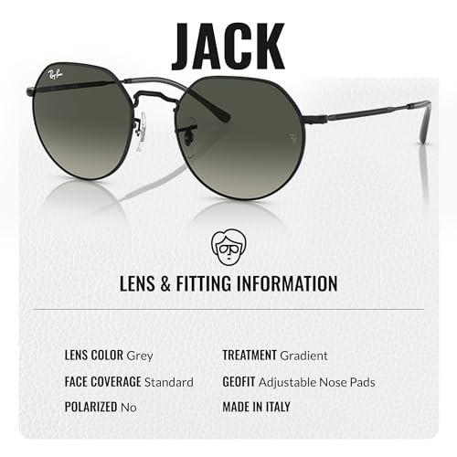 Image of Ray-Ban RB3565 JACK Square-Round Shaped Sunglasses for Men & Women with Official RAYBAN Eyewear Kit