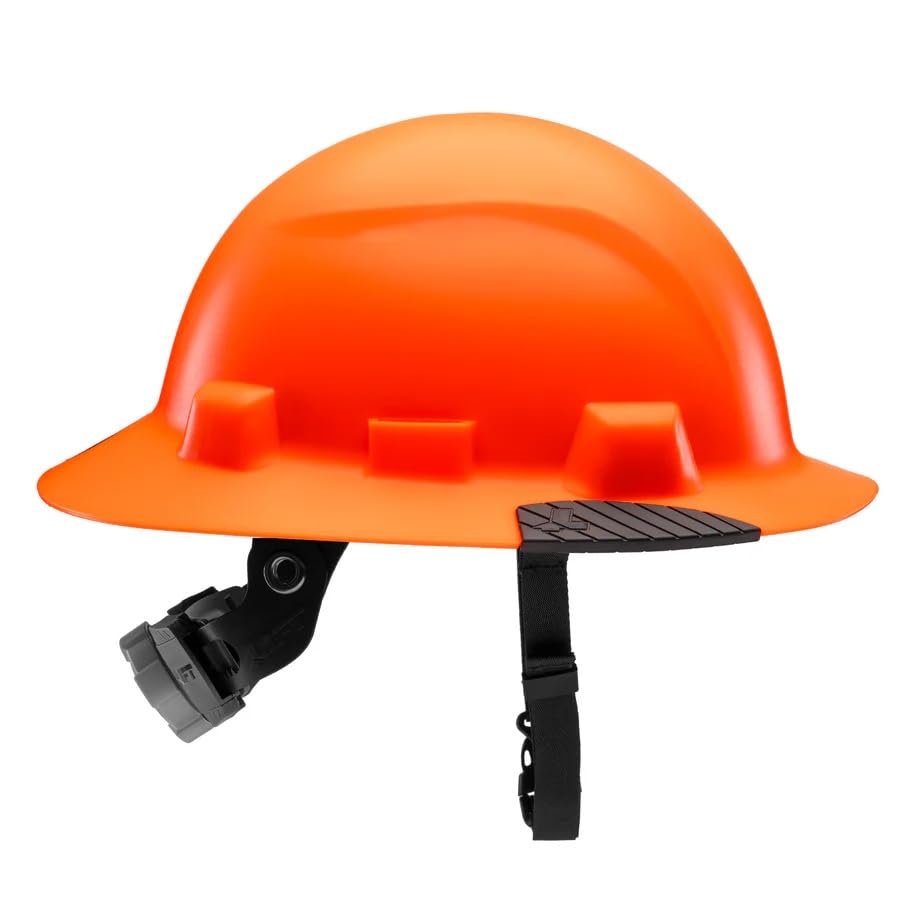 Lift IDAX Full Brim Hard Hat/Safety Helmet | Non-Vented | Hi-Viz Orange