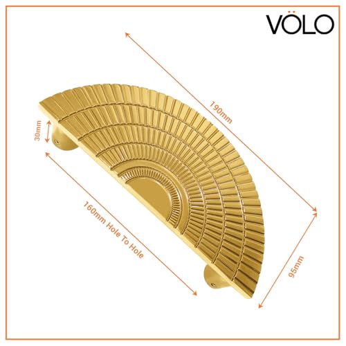 Image of VOLO Main Door Handle - Heavy Duty Pull Handle for Wooden & Glass Doors in Home, Office & Hotel Use (Model: S-626) - Pack of 1 Set (Gold - 160MM)
