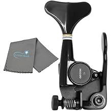 Hipshot GB7 Bass Xtender Bass Side Black Bundle with a Lumintrail Polishing Cloth