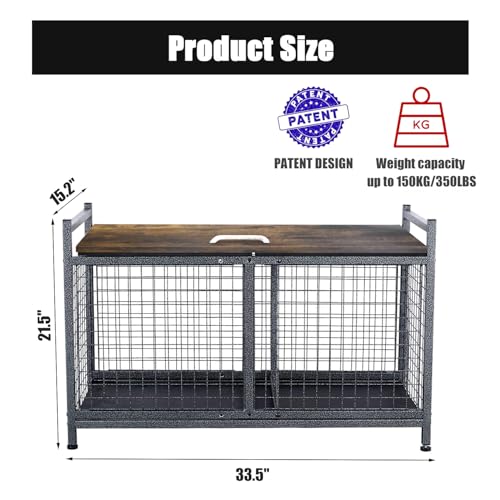 Image of Mythinglogic Sports Storage Bench with Engineered Wood Top