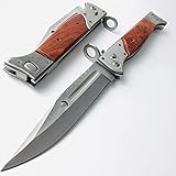 13.3 Inch Jungle Camp Hunting Folding Knife Rosewood Handle - Tactical EDC Survival Knife - Foldable Long Blade Knife - Big Blade Folding Knife - Birthday Christmas Gifts for Men