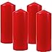 Produktbild Bestgoodies Stumpenkerzen Wachskerzen Ø6cm x 17cm (4er Pack) Rot - Lange Brenndauer, Hergestellt in EU, Kerzen Blockkerzen - Wachs Stumpen