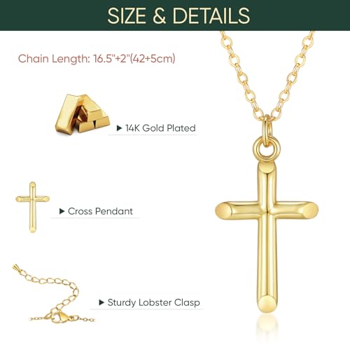 Gold Cross Necklace for Women  - image 4