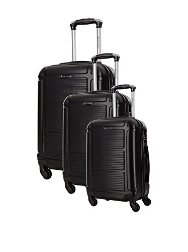 PLATINIUM Set 3 Trolley Rigido Basildon Nero