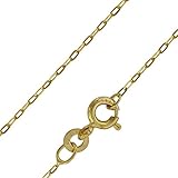 Zierliche echte Anker-Kette für Frauen in 333 Gold / 8 Karat. Das aparte goldene Kettchen ist in diversen Längen erhältlich. Es hat eine Stärke von 0,6 mm und einen leicht bedienbaren Verschluss