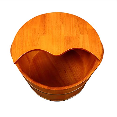 Bañera de madera artesanal para pies spa relajante