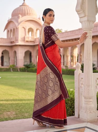 MIMOSA orange mysore silk saree – image 4