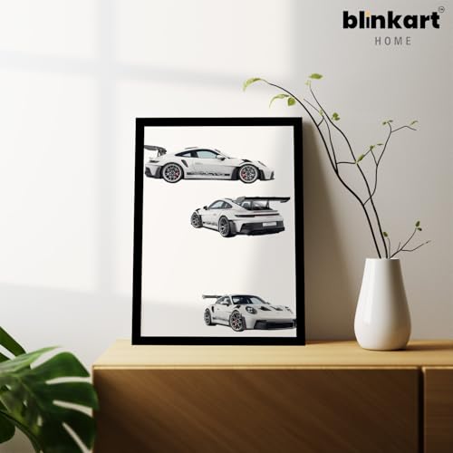 Image of BLINKART McLaren Senna CarFramed Posters Gift Items Boys Room Wall Decoration Bedroom Office Studio Synthetic Wood Frame & Acrylic Glass Ready to Hang - 12x8 Inch, (A4 Size) - CAR-220