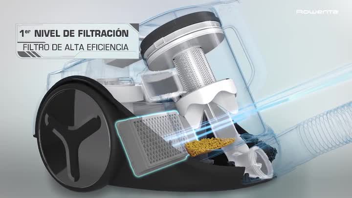 Rowenta RO3753 Compact Power Cyclonic - Aspirador sin Bolsa, Sistema  Ciclónico sin Bolsa, Depósito 1.5 L, Cepillo Parquet y Boquilla 2 en 1 para  Ranuras, 79 dB, Fácil de Limpiar : Rowenta: Amazon.es: Hogar y cocina