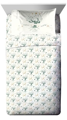 Image of Harry Potter Twin Comforter Set 5 Piece Soft Floral Bedding, Green