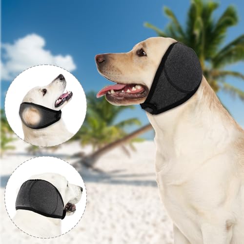 Beruhigender Hunde-Kapuzenpullover Ohrumhüllung, bequeme leise Ohrenabdeckung Muffen Stöpsel wasserdicht & verstellbar Hundekopfumhüllung Haube für Lärmschutz Feuerwerk Fellpflege Baden Angst Gewitter