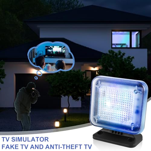 TV Simulator, Dummy TV Simulator met 12 LED's en 3 selecteerbare programma's, energie-efficiënte TV Simulator met timer, compleet met stroomadapter, voor gebruik als inbraakbeveiliging - Afbeelding 5