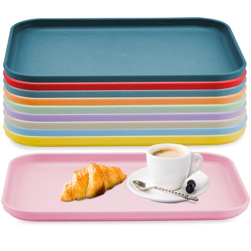 Plastic Art Trays,10-Pack Large Plastic Art Trays (14.9 x 10.6in),Stackable Activity Tray Crafts Organizer Tray Serving Tray Jewelry Tray for DIY Projects, Painting, Beads, Organizing Supply