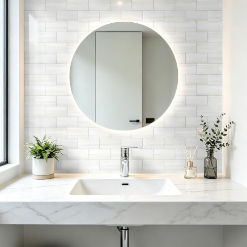 Image of Art3d 102-Pack Peel and Stick Backsplash on Subway Tile, Cream White