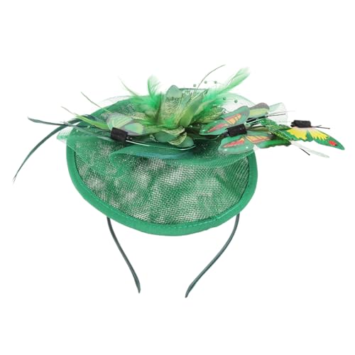 BESPORTBLE Colorful Butterfly Fascinator Hat Lightweight Elegant Cocktail Tea Party Hair Accessory for Women and Fashionable Vintage Style Decorative Headwear for Weddings and Random Color