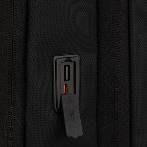 Image of F Gear Reign Anti-Theft Premium Black Laptop Backpack|30L Water-Resistant Bag|2 Compartments, 3 Pockets, 180 Opening, USB & Type C Port, Number Lock, Hidden Pocket, Fits 17 Inch Laptop|Men & Women
