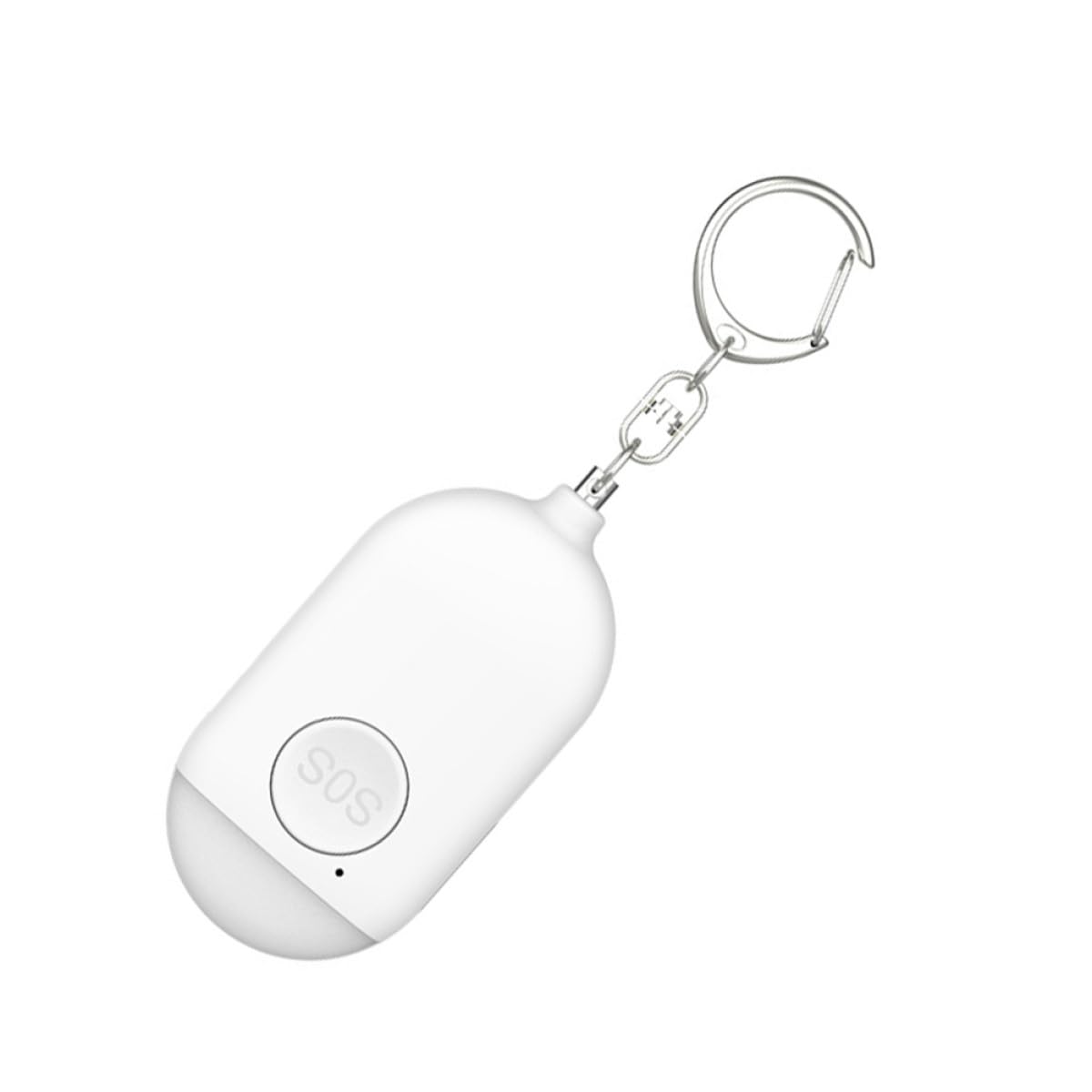NUOBESTY Personal Safety Alarm with Flashlight, Mini Emergency Security Alarm for Women, Loud Self Defence Siren for Outdoor and Travel Use, White Compact Protection Device