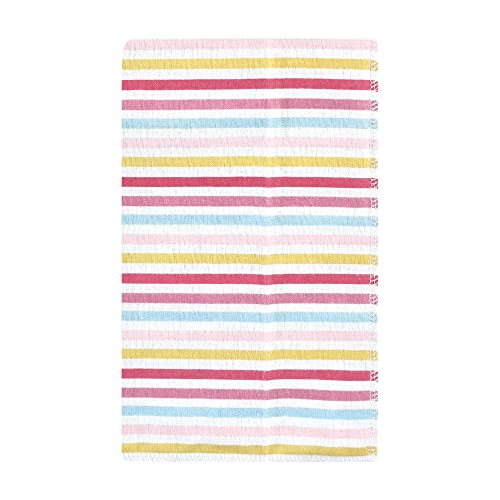 Image of Hudson Baby Unisex Baby Cotton Flannel Burp Cloths, Modern Rainbow, One Size