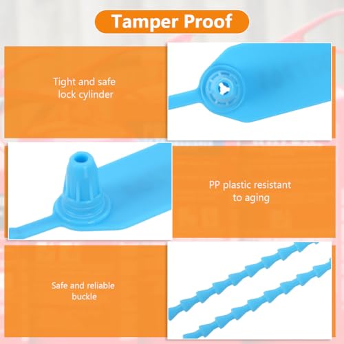 Flintronic 120x Plomben, Sicherheitsplomben aus Kunststoff, Kunststoff-Kabelbinder Tags, kabelbinder Tags, Logistik Transport Tags, für Koffer, Reisegepäck, Beschriftung, Kleidung, Schuhe