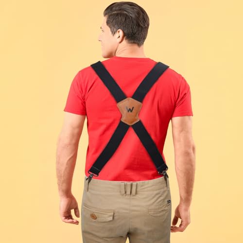 WELKINLAND 1.5In HD Elastic Suspenders, Heavy-Duty Work Suspenders, Comfy Belt Loop Suspenders with Hooks, Men Suspender for Pants, Men's Suspender for Jeans2