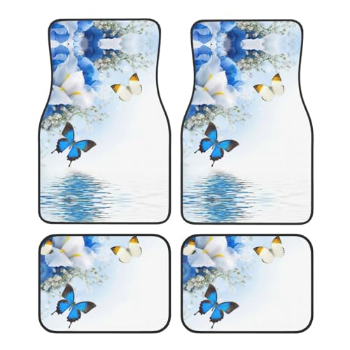 Tapis de sol voiture fleurs et papillons de qualité supérieure pour une protection élégante