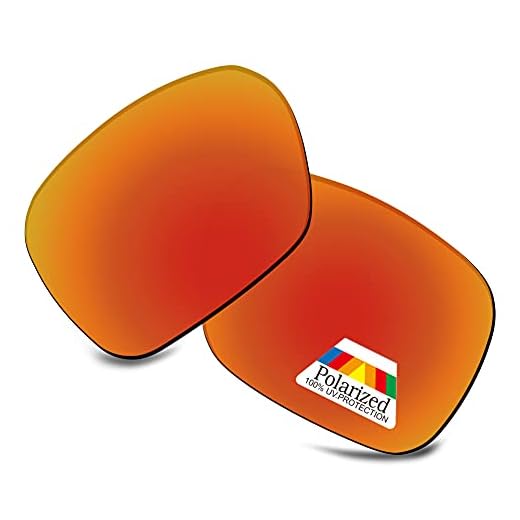 Bwake Lentes de reposição para óculos de sol Oakley Portal X OO9460 Polarizado, Vermelho fogo polarizado, Portal X