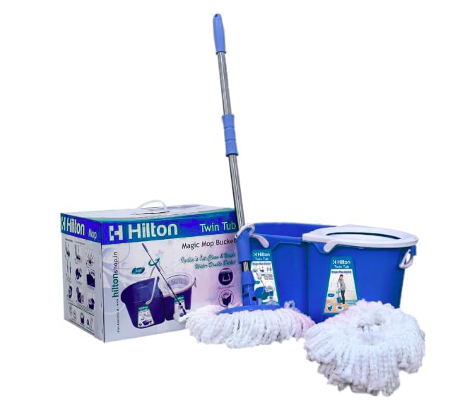 Hilton Electric Plastic Magic Mop Heavy Body Twin Bucket (Blue) (B07GNF57DB) Amazon Price History, Amazon Price Tracker