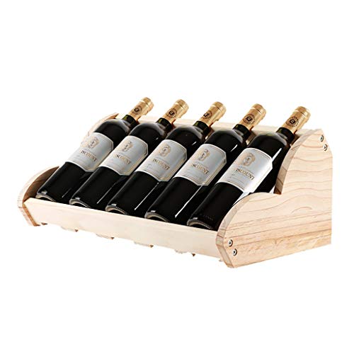 Soporte para Botellas de Vino de Madera Sólida 5 Botellas miniatura 1