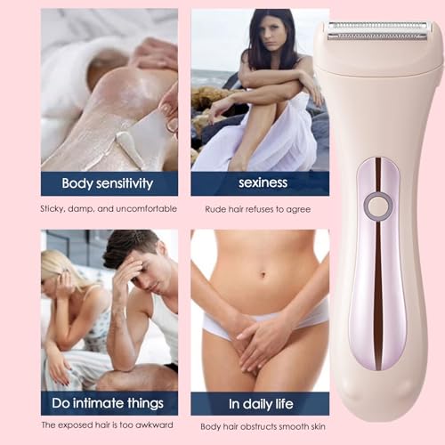 Afeitadora De Bikini Para Mujeres | Maquinilla de Afeitar Recargable para el Cuerpo Femenino,Maquinillas Para La Zona Bikini Púbica,Para Hogar Viaje Vacaciones Residencia Universitaria Y Baño - imagen 4