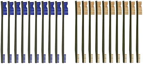 Otis Technology Blue Nylon All Purpose Gun Cleaning Brush (10 Pack) & Bronze All Purpose Gun Cleaning Brush (10 Pack)