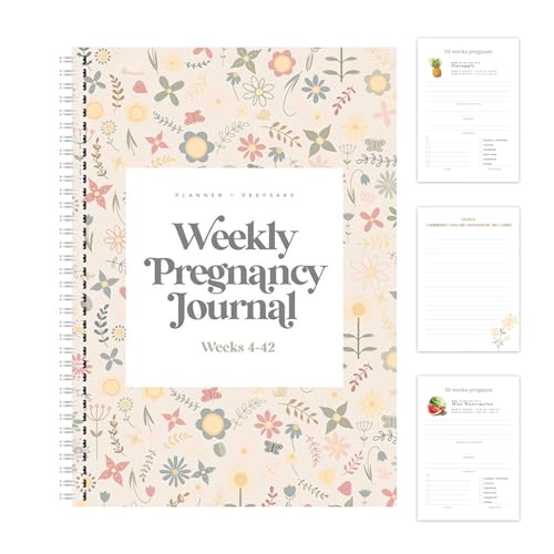 El Diario Del Embarazo | Organizador De La Agenda Del Diario De Embarazo | Planificador Semanal Calendario De Embarazoo Diarioo Gran Formato 8.3 X 11.2 Pulgadas Para Los Futuros Padres