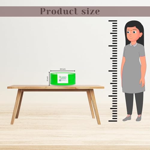 Image of HDPE Grow Bags for Plants 24X6 Inch (Pack of 1) | 260 GSM Heavy Duty UV-Protected Round Green Colour Plant Bags for Terrace and Vegetable Gardening | Strong & Reusable|