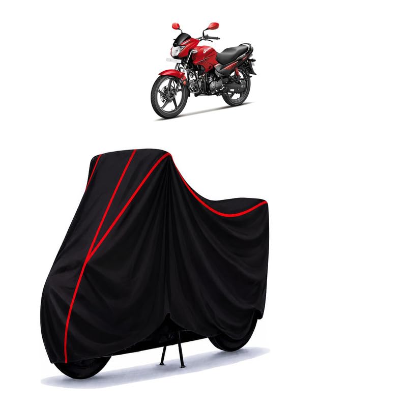 Image of Hero Glamour Disc 125 Water Resistant Bike Cover for All Motorcycles & Rain | Heavy Duty Taffeta Fabric | UV Protection, Dustproof, Scratchproof | All Weather Two Wheeler Cover with Elastic Bottom