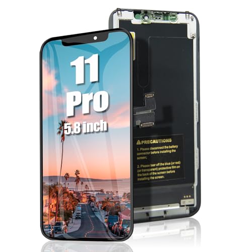EFAITHFIX for iPhone 11 Pro Screen Replacement 5.8 Inch LCD Display 3D Touch Screen Full HD Digitizer Frame Assembly Compatible with Model A2160 A2217 A2215 with Waterproof Adhesive No Tools