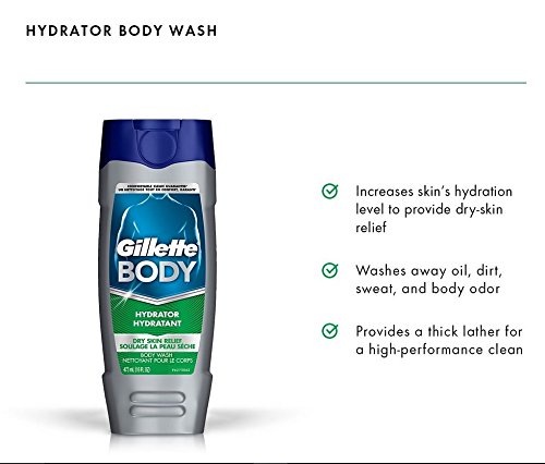 Hydrator Hydrating Body Wash by Gillette for Men, 16 Oz