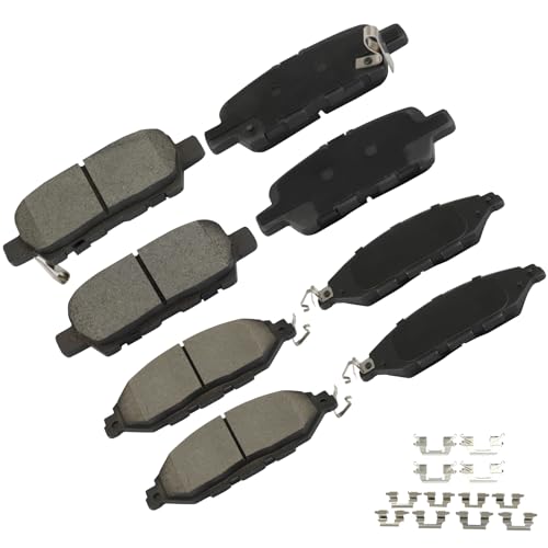 cciyu D1649 & D1415 Front & Rear Ceramic Disc Brake Pads Kit