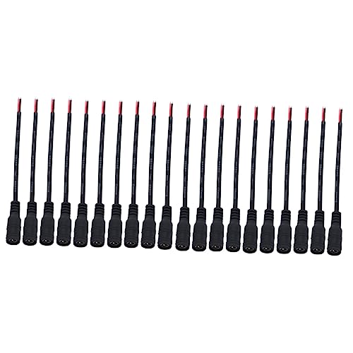 CIYODO 2sets 12v Female Power Connector Plug CCTV Surveillance Dc Power Jack Panel Mount Cable Connector Made for Longevity 10pcs*2